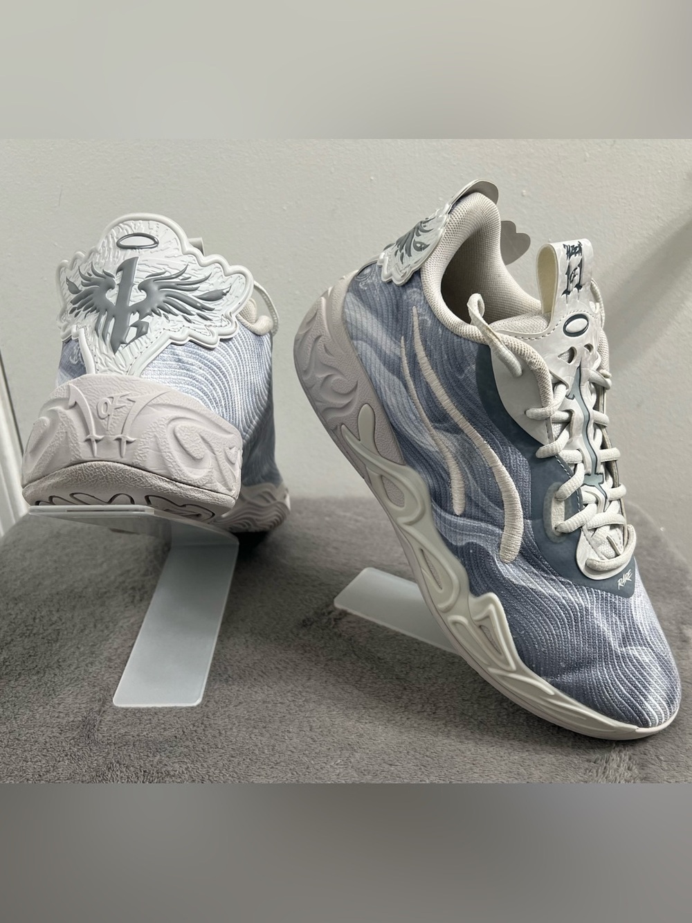 Puma MB.04 LaMelo Ball Feather Gray Basketball Sneakers